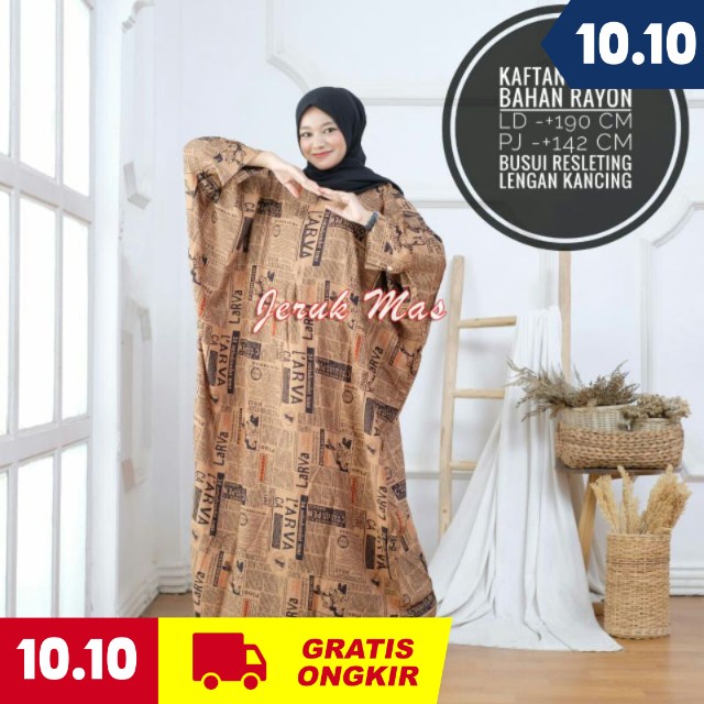 (COD)READY STOCK KAFTAN VIRAL MOTIF KORAN TERBARU