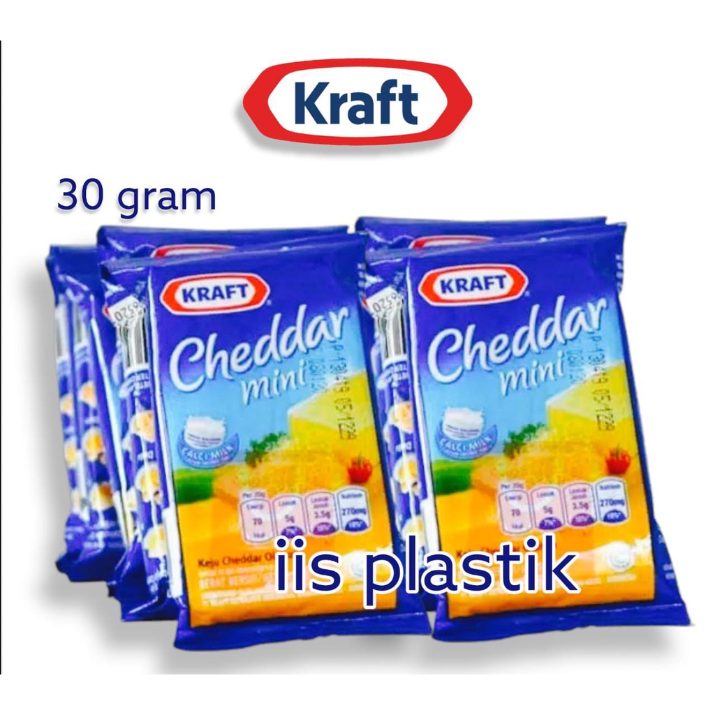 KEJU KRAFT CHEDDAR MINI SACHET 30 GR, KEJU KRAFT CHEDDAR 30 gram