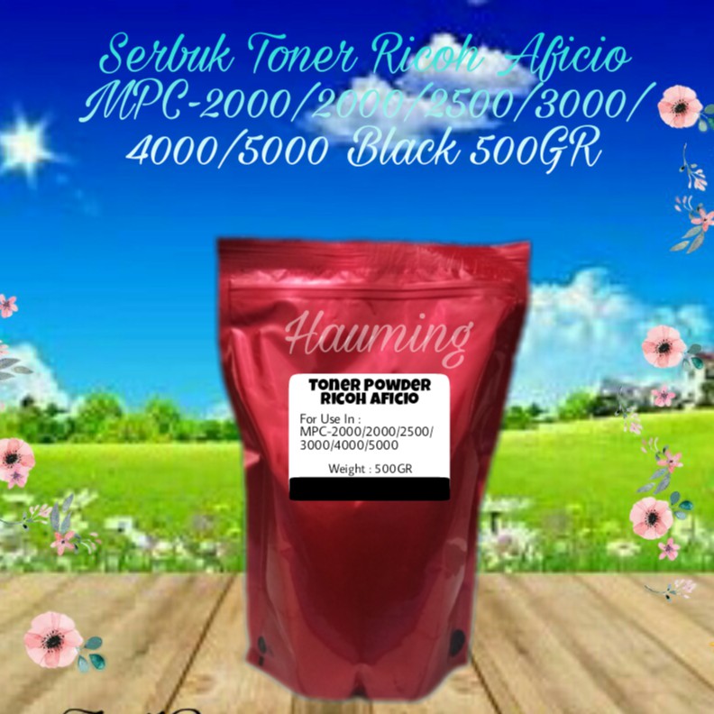 Serbuk Toner Ricoh Aficio MP C2000 C2500 C3000 C4000 C5000 MPC2000 MPC2500 MPC3000 Black 500gr