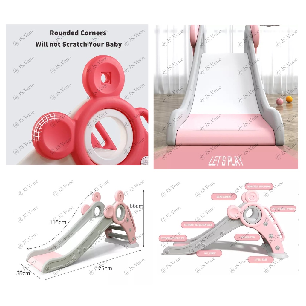 Mainan Perosotan Prosotan Seluncuran Anak / Kid Children Slide Baby Bliss Mickey Round