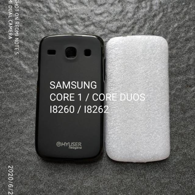 Samsung core1 /core Duos/  i8260 / i8262 , SAMSUNG CORE 2 / G355H Silikon capdase soft case karet hitam