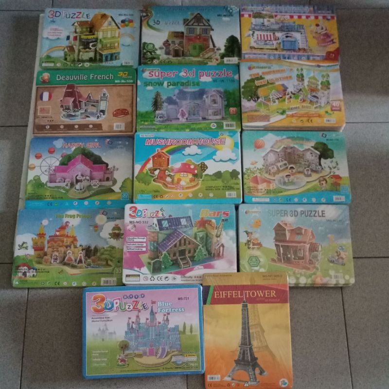 LYSASHOP - MAINAN EDUKASI ANAK PUZZLE 3D DIY BESAR/MELATIH MOTORIK KREATIFITAS KESABARAN IMAJINASI-8