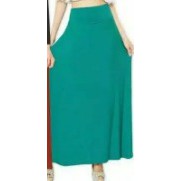 TERLARIS !!! ROK PANJANG JUMBO SPANDEK JERSEY WANITA TERMURAH /  ROK PANJANG MAX BB 80 KG BAHAN PREMIUM BISA COD-HIJAU TOSCA