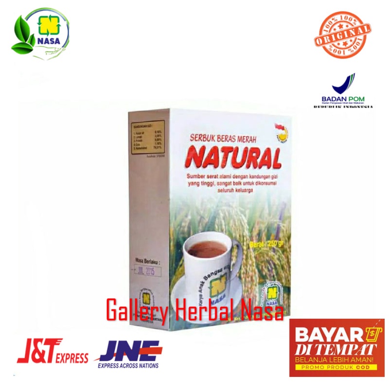 

Serbuk Beras Merah Natural Besar 500 gr GALLERY HERBAL NASA