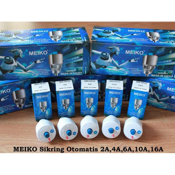 Sekring otomatis Listrik 2A 4A 6A 10A 16A sekring otomatis meiko new pallas Auto push sekering sikring listrik