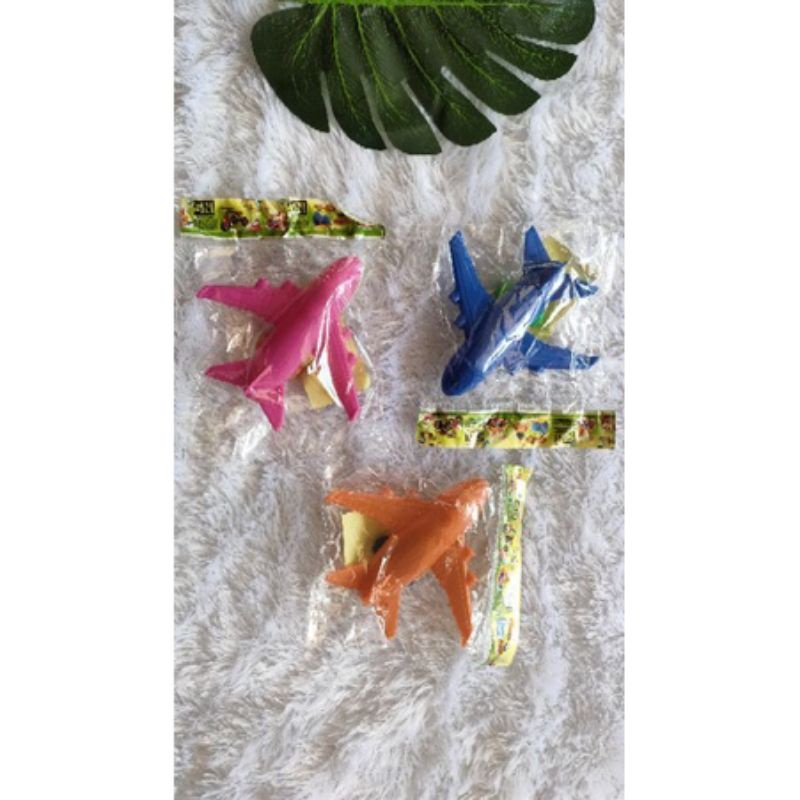 Mainan Anak Pesawat Terbang Mini Free Sticker