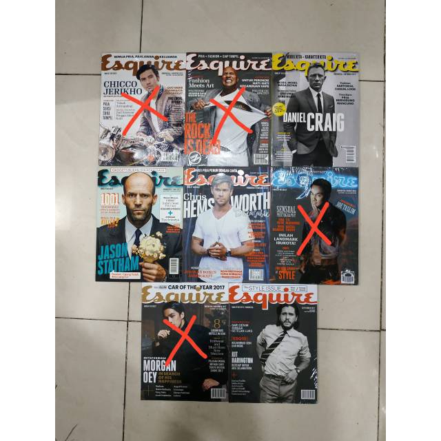 Majalah esquire indonesia tahun 2015-2016-2017 harga satuan