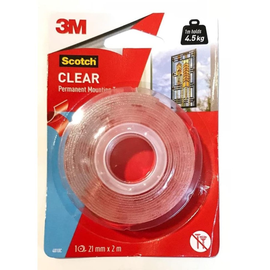

Double Tape Scotch Clear Permanet Mounting Tape 3M 21mm x 2m