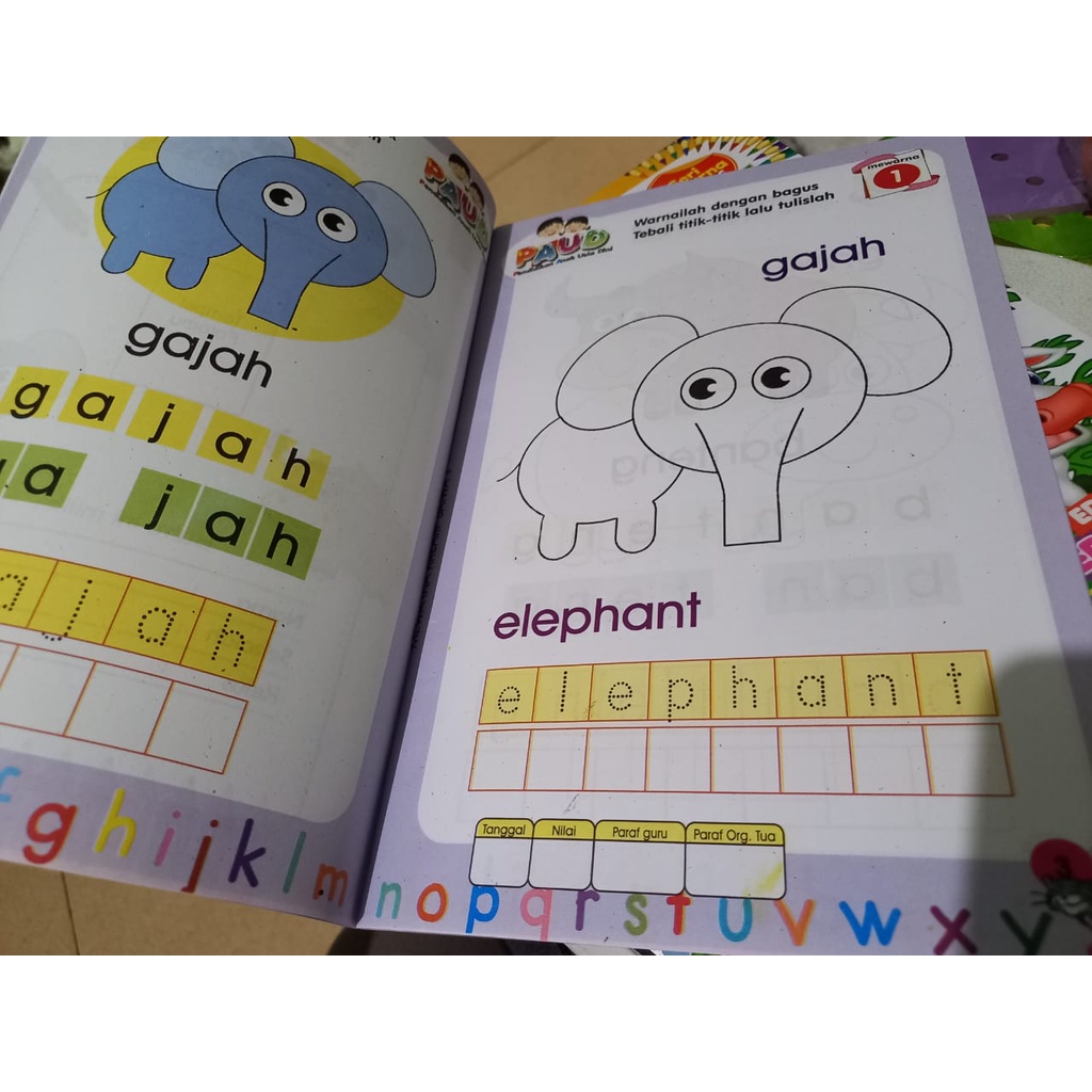 Buku Mewarnai Anak Paud Mewarnai Kreatif Aneka Satwa Menebali dan Menulis Huruf Serba Jaya (FULL COLOR)