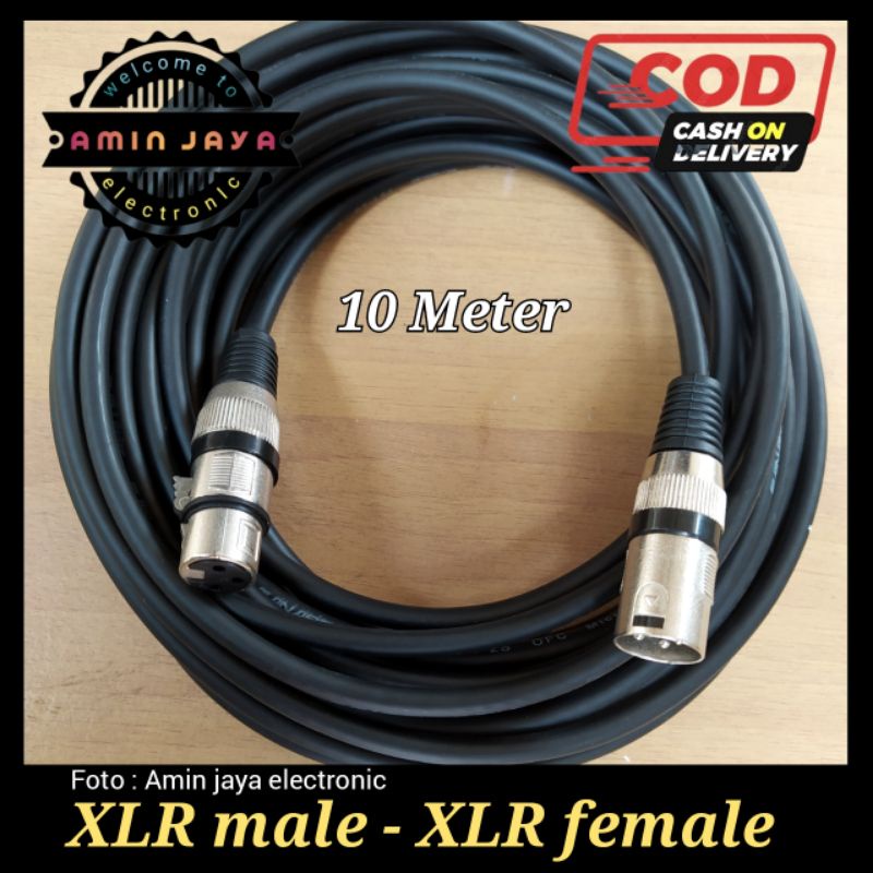 Kabel jack xlr male to female kabel canare 10 meter