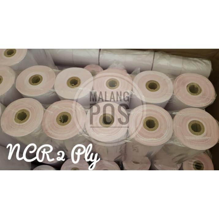 KERTAS STRUK KASIR NCR 2 PLY 75x60 MM KERTAS KASIR DUA RANGKAP PRINTER PPOB POS DOT MATRIKS