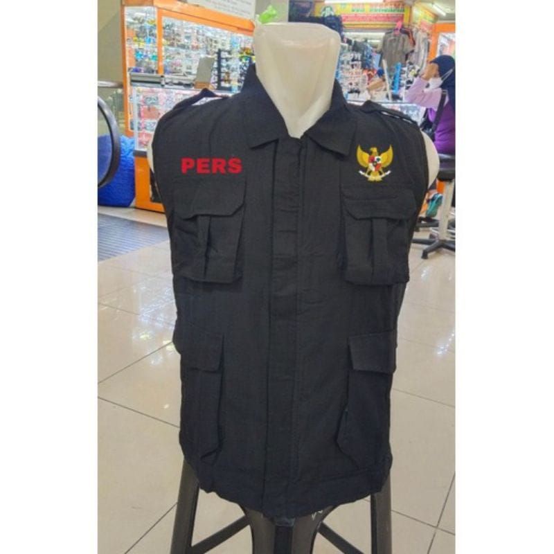 Rompi Pers Rompi Jurnalis Rompi Pers Jurnalis Hitam Full Bordir