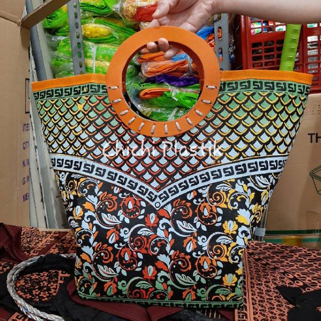 Tas souvenir hajatan bulat mewah 22x22