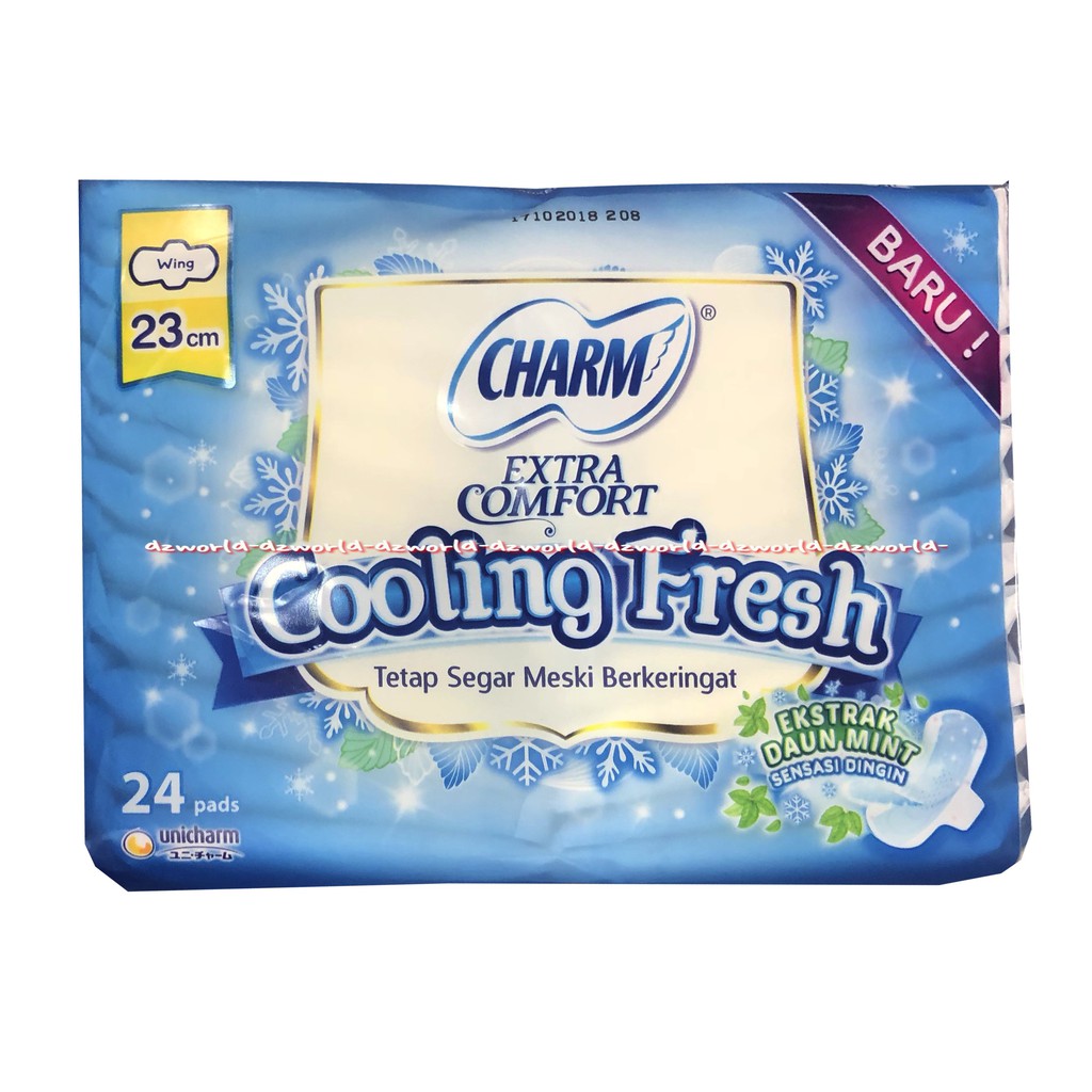 Charm Extra Comfort Cooling Fresh Ekstrak Daunt Mint 24Pads Wings