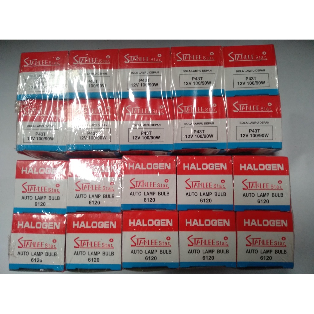 DOP LAMPU DEPAN HALOGEN MOBIL  H4 12V100/90W STANLEE 10PCS