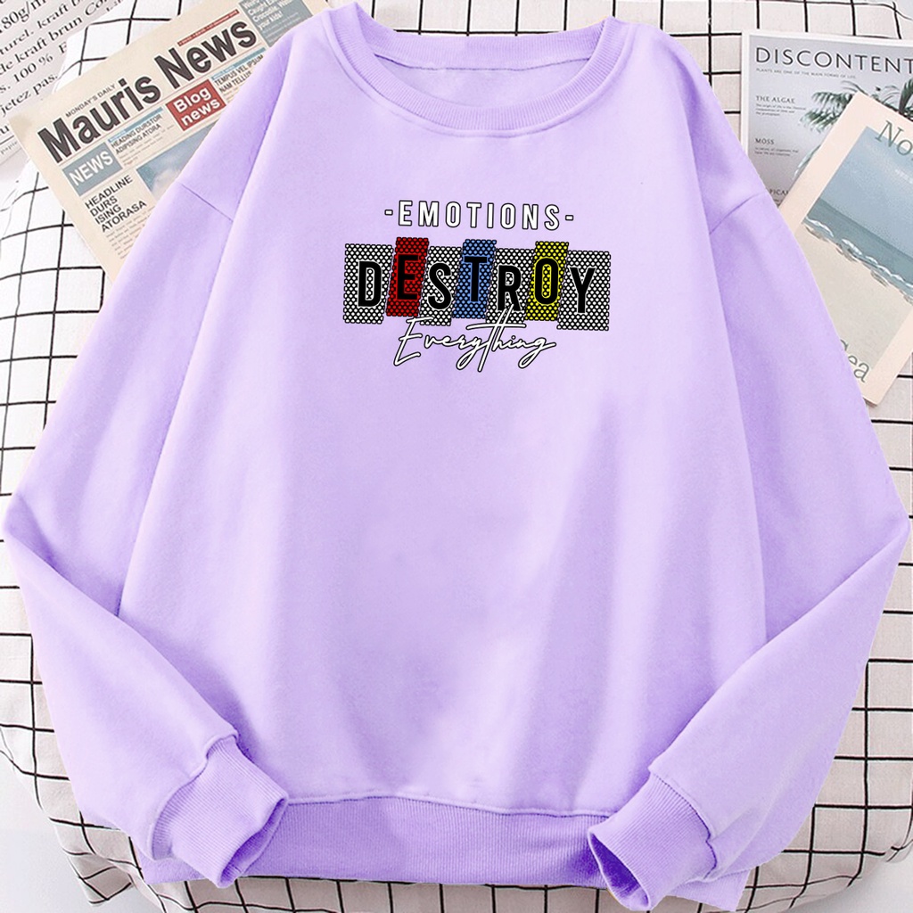 Sweater oversize wanita DESTROY sweter cewek murah trend kekinian