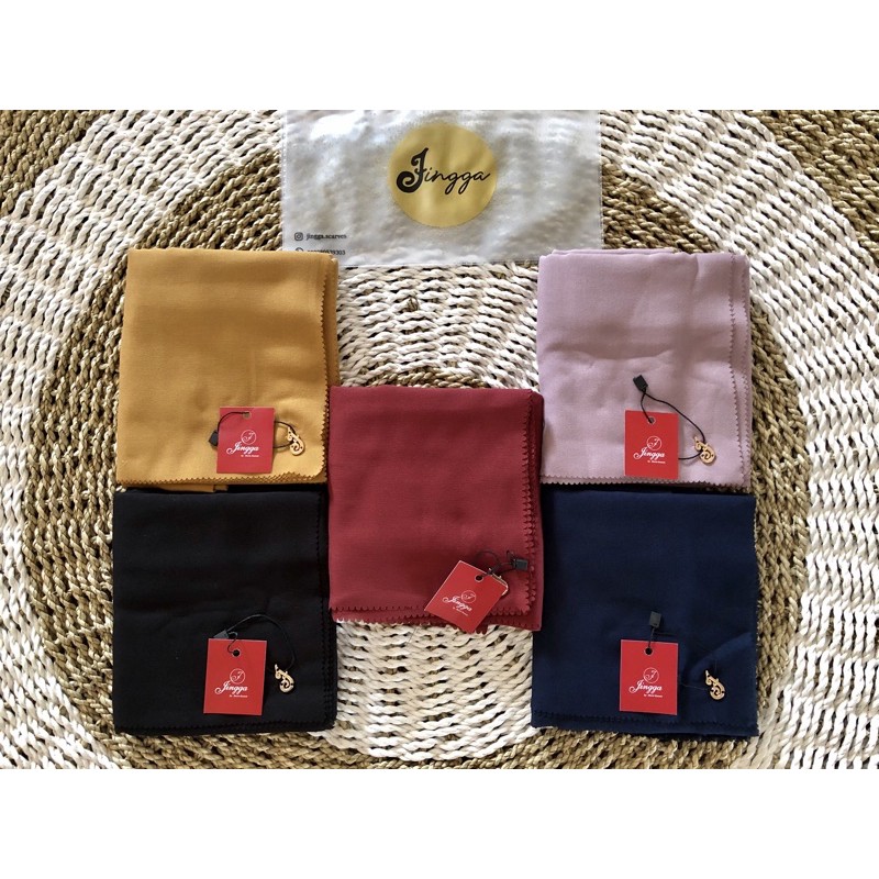 BASIC VOAL PREMIUM SCARF BY JINGGA SCARVES | HIJAB POLOS PREMIUM CANTIK