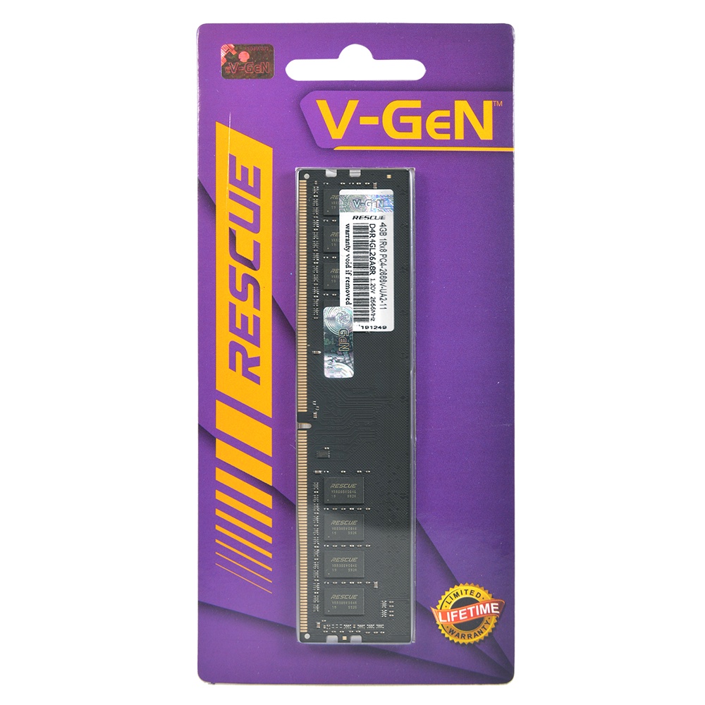 RAM DDR4 V-GeN VGEN RESCUE PC21300/2666Mhz Long Dimm 4GB 8GB 16GB