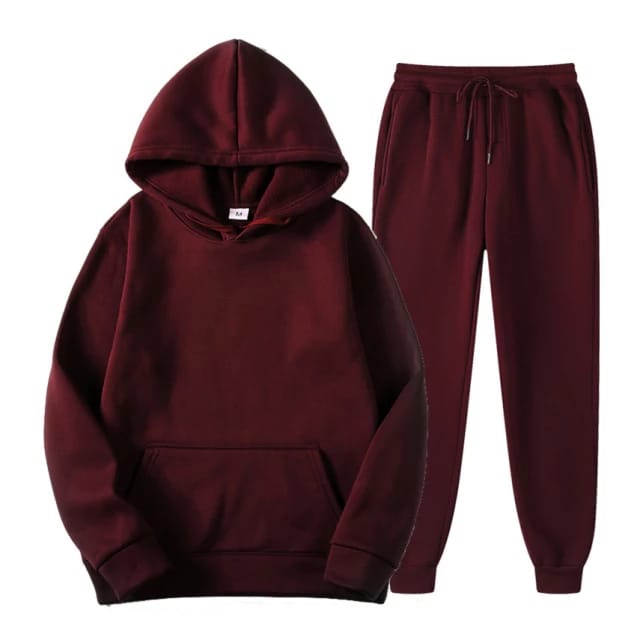 Set Celana Jogger Panjang &amp; Sweater Hoodie Polos || Setelan Sweat Pants ( Pria &amp; Wanita )