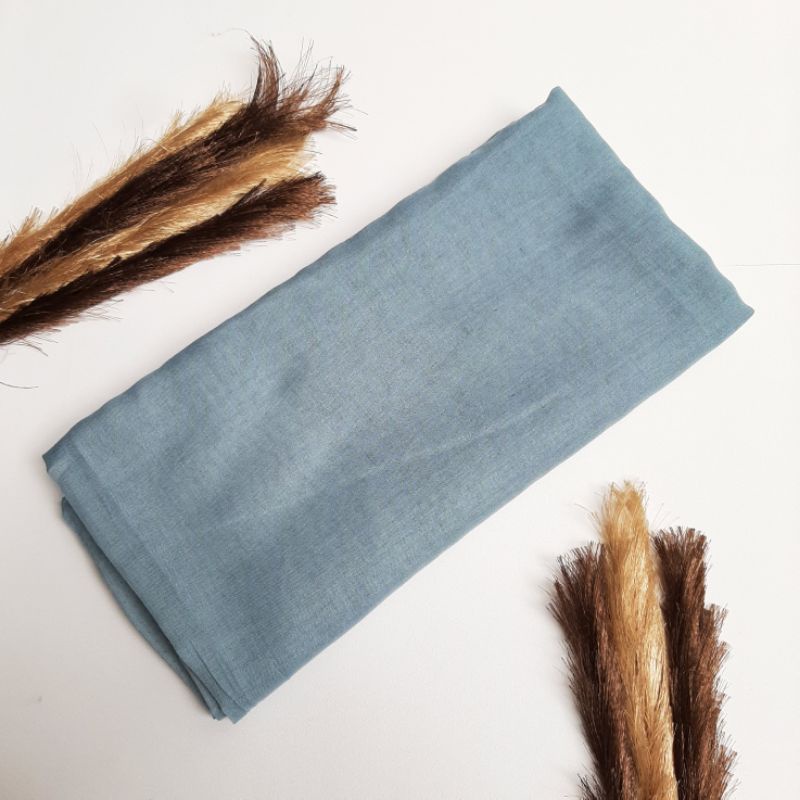 SEGIEMPAT PARIS POLOS PREMIUM AZARA | ANTI LETOY | PARIS VOAL | KERUDUNG MIRACLE MURAH | HIJAB JILBAB SQUARE | JILBAB SEMI PREMIUM SEKOLAH-Grey Blue