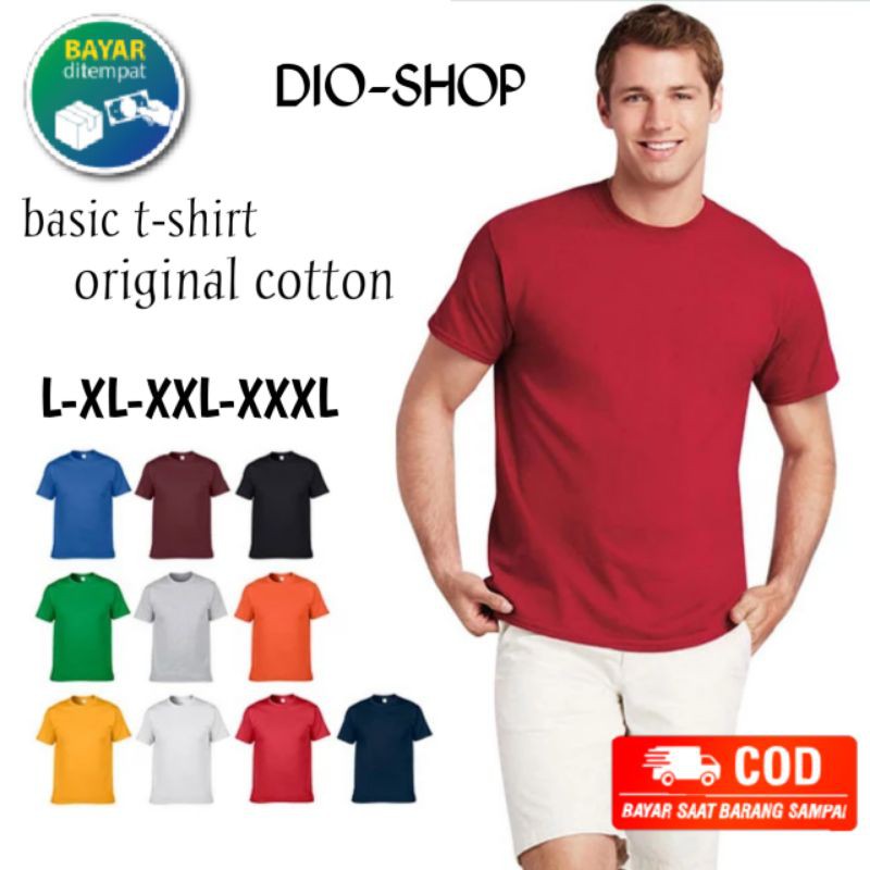 Kaos Polos Lengan Pendek Pria Atasan Polos Tshirt Kaos Polos Pria Kaos Oblong Pria Murah