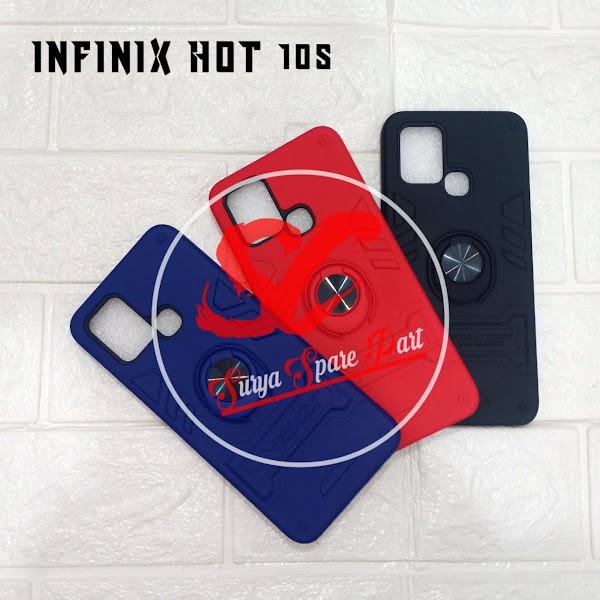 CASE RING CARBON THUNDER INFINIX HOT 10 INFINIX HOT 10S - SC