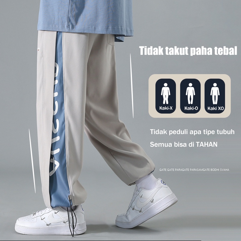 Cargo pants celana olahraga pria panjang loose pants jumbo joging Korean style overall pria kaki pasang merek lurus longgar gaya celana kasual celana cargo panjang pria Celana training panjang Celana Olah Raga celana joging