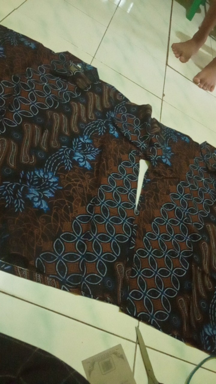 Bswart Batik Hrb026 Kenongo Hem Pendek Padi Pekalongan M L Xl Batik Pria Murah Modern Grosir