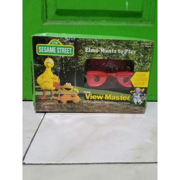 mainan jadul vintage view master sesame street ORI fisher price mattel