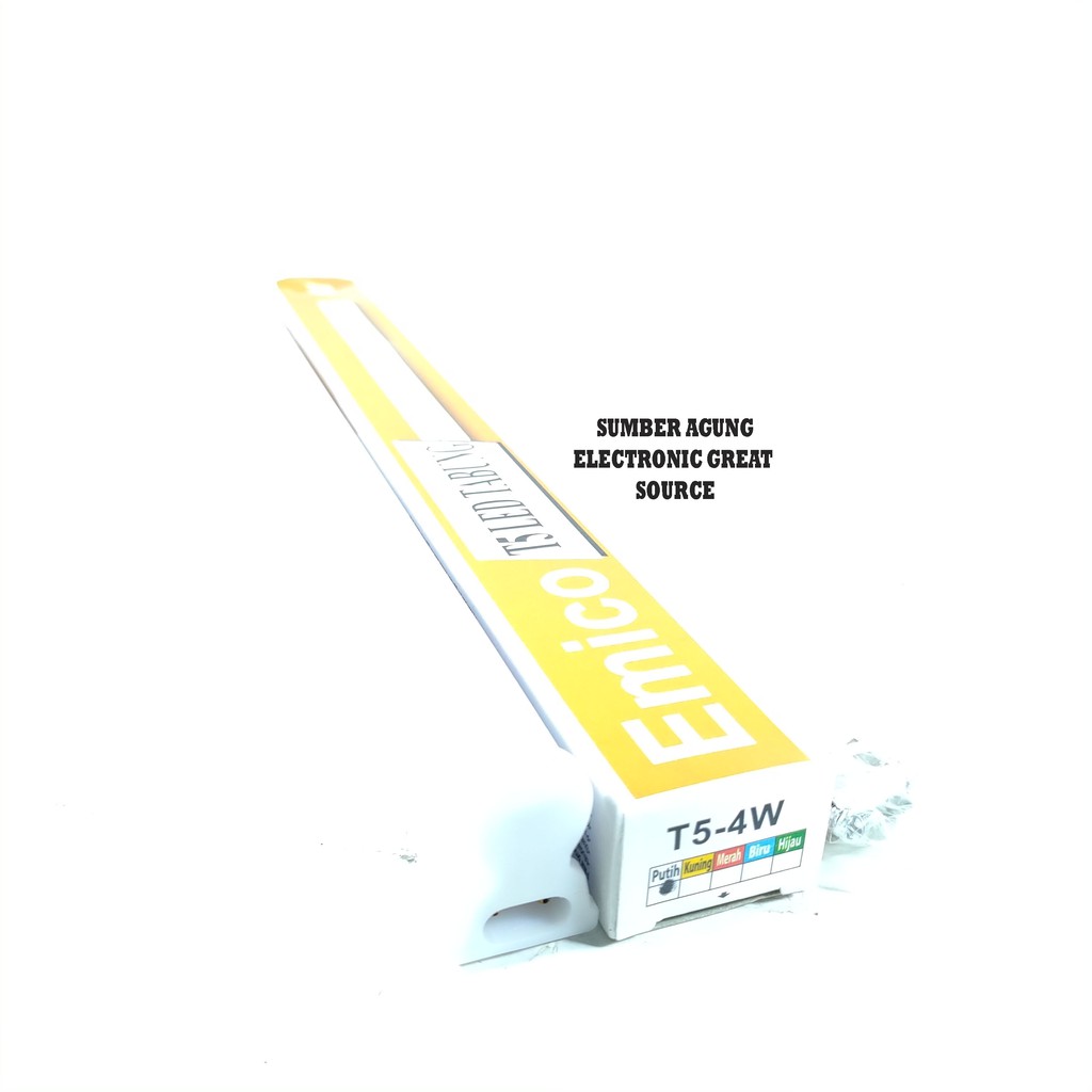 Emico Lampu Neon T5 LED Tabung 4W Cahaya Putih White Terang Hemat List