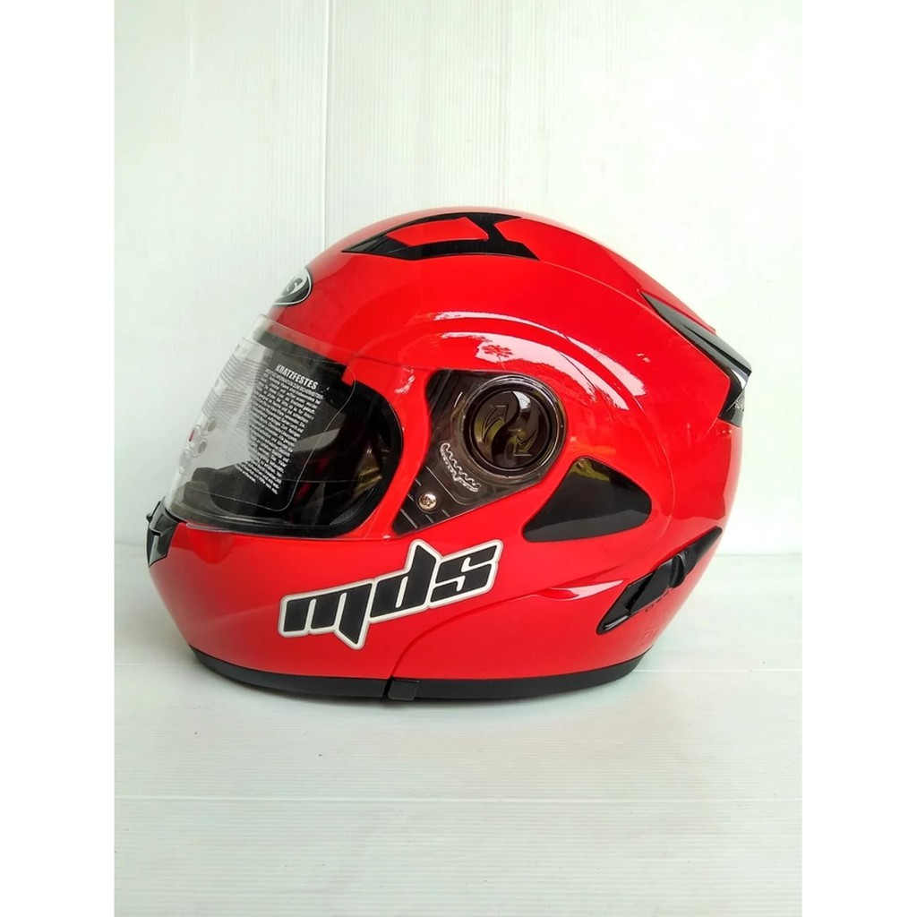 Helm MDS Pro Rider Solid - Fire Red