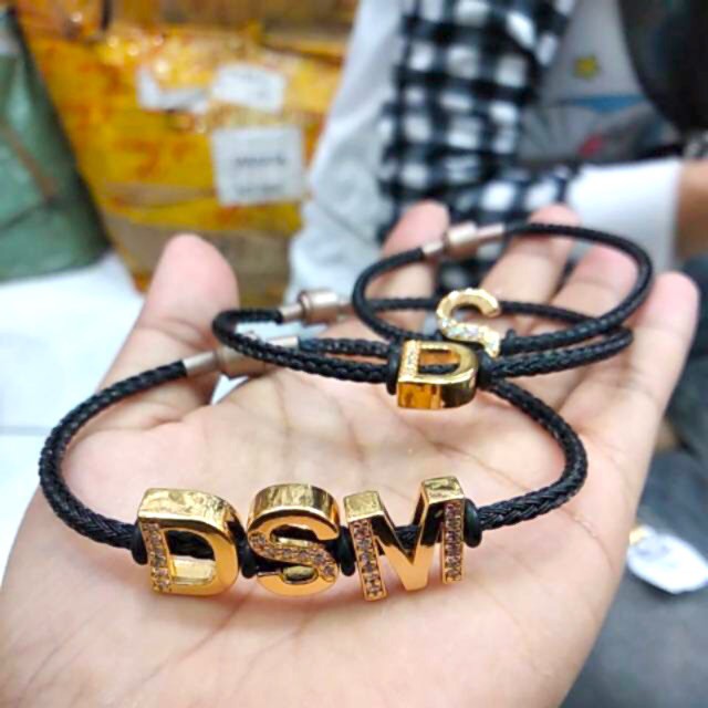 Gelangwanita gelang huruf gelang alphabet gelang inisial gelang nama gelang homgkong