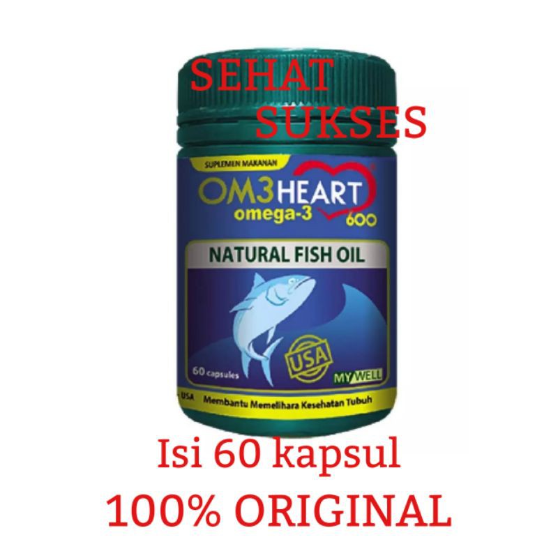 OM3HEART OMEGA-3 NATURAL FISH OIL (ISI 60 KAPSUL)