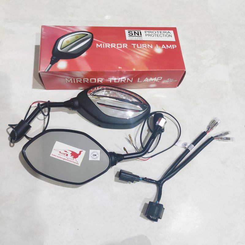 Mirror Turning Lamp Spion LED Ada Lampunya untuk Sein Beat Vario Spacy Honda Genuine Accessories Ori