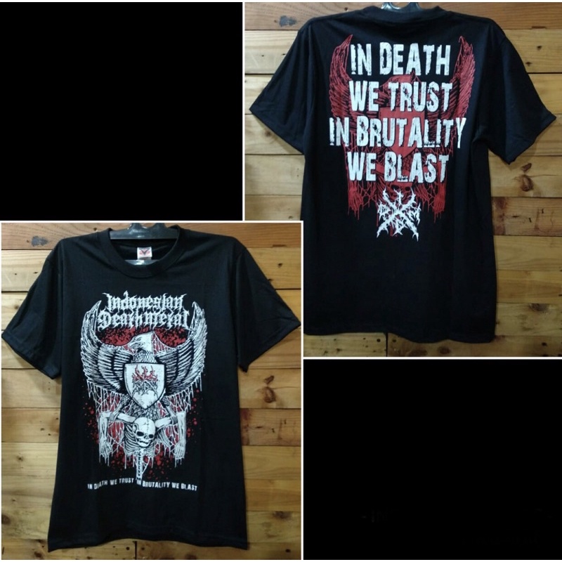 KAOS MUSIK INDONESIAN DEATH METAL ORIGINAL PRAPATAN REBEL