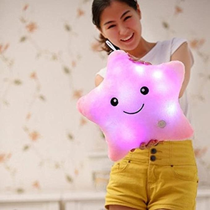 Mary 15 ''LED Cuddle Doll Plush Star Pillow Mainan Boneka Bantal Tidur Tidur Siang Dengan Lampu Flash Dekorasi Kantor Malam Indah