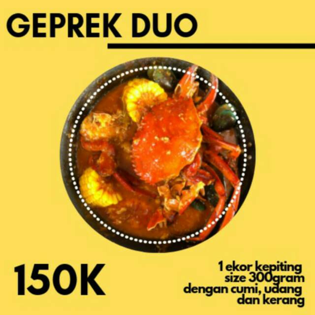 

Kepiting geprek duo