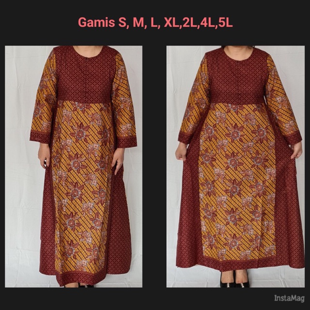 Gamis Batik Wanita Jumbo 4L-5L Ratna Jaya