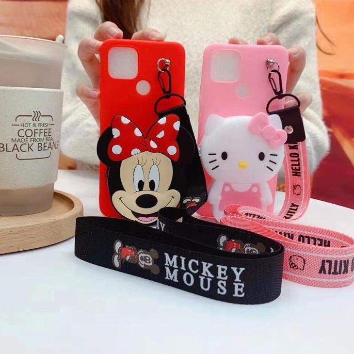 Koleksi Terbaru.. Redmi 5+/ Redmi 8/ 8A/ 8A Pro/ Note 7/ Note 5A/ Case Karakter Dompet Koin + Tali