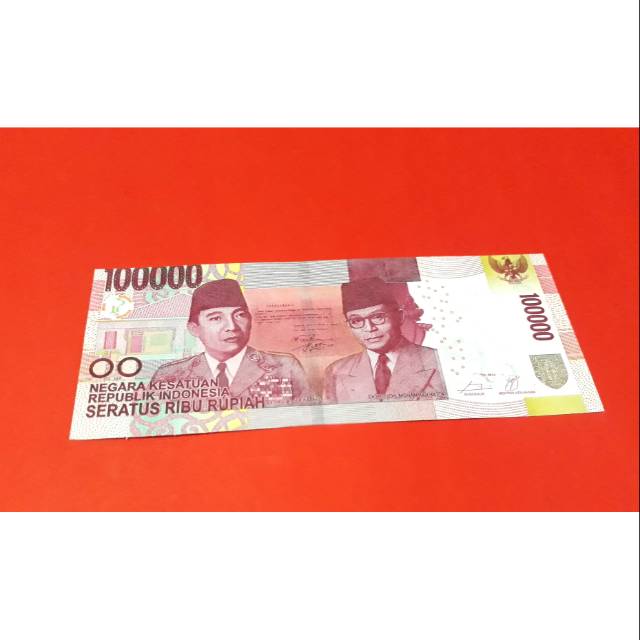 Misprint Cetak Geser 100ribu Soekarno-Hatta (lama)