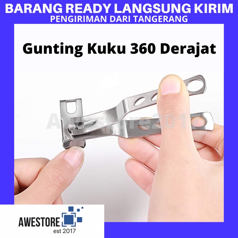 Gunting Kuku Profesional 360 Derajat Pedicure Manicure Kit Stainless