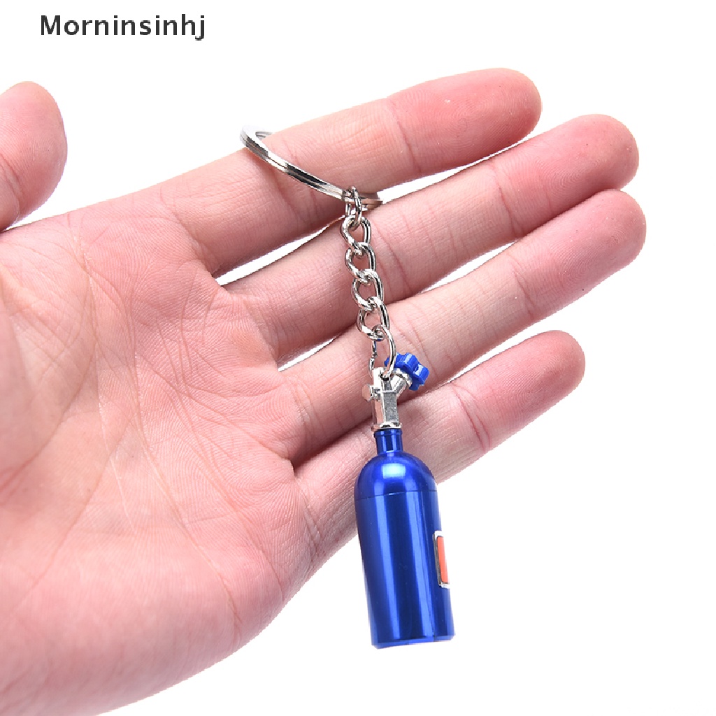 Mornin Gantungan Kunci Mobil Turbo NOS Botol Nitrogen Metal Key Ring Stash Pill Box Storage id