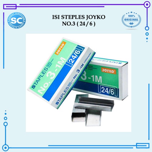 

Isi Staples Joyko No. 3 ( 24 / 6 ) Satuan
