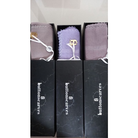 As is item warehouse sale buttonscarves benang jarum basic voal woodrose termurah NEW with tag