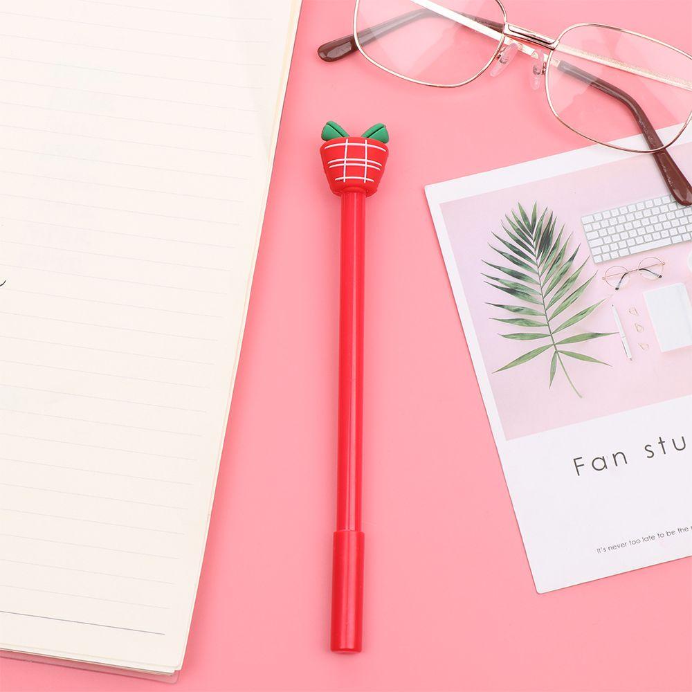 Nanas 2/5Pcs Gel Pen Hadiah Alat Tulis Perlengkapan Menulis Santa Claus Snowman Christmas Series