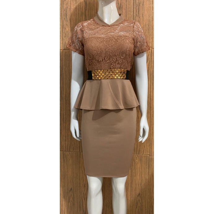 Kathryn collection # 104,  Dres rok span scuba Import premium kombinasi brukat gliter free belt