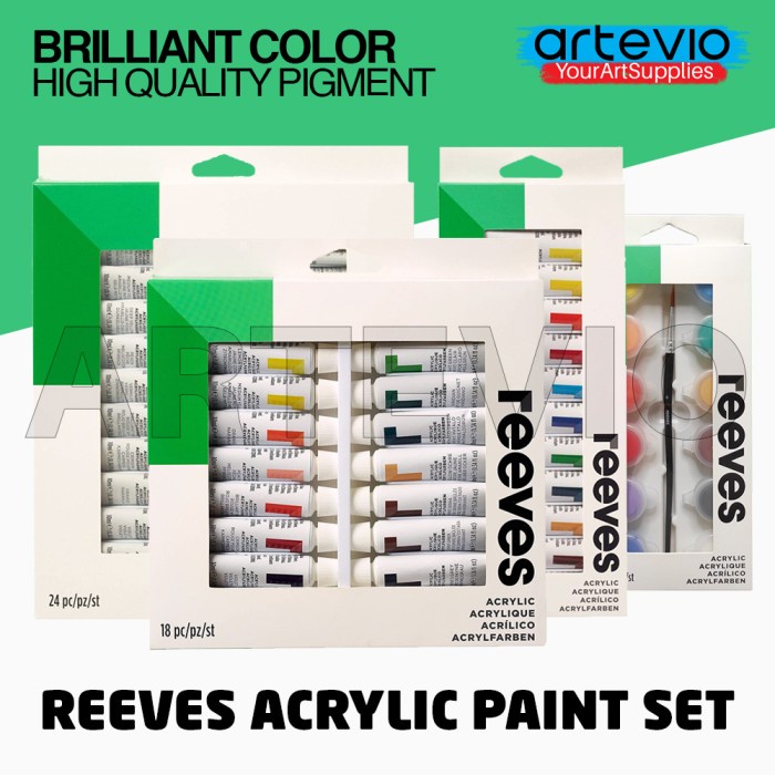 

Cat Acrylic / Cat Akrilik Set / Reeves Acrylic Paint Set - 12 COLOR X 5ML
