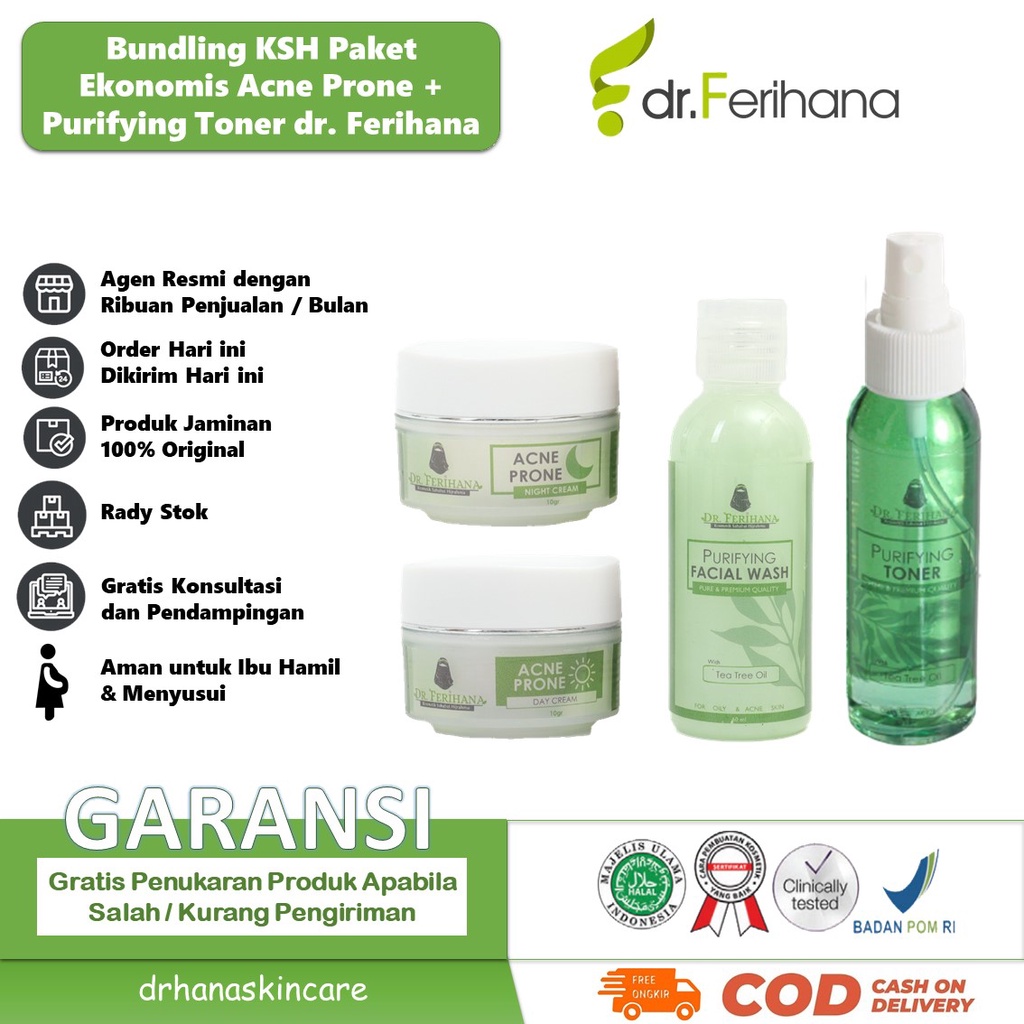 BUNDLING KSH PAKET EKONOMIS ACNE PRONE + PURIFYING TONER