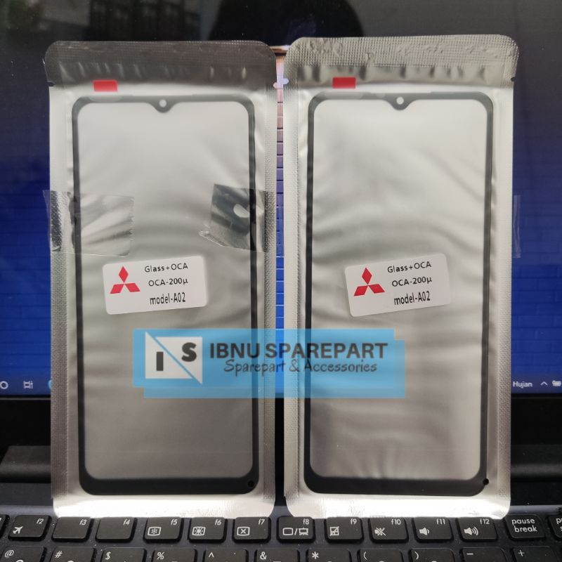 Kaca Lcd + Lem Oca Kering Samsung Galaxy A02 A022 A022F Kaca Depan Kaca Touchscreen Glass Lcd Ts TC