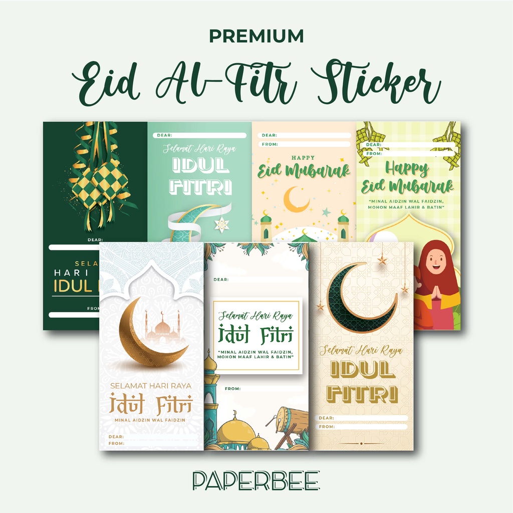 Sticker / STIKER IDUL FITRI  / EID / MUBARAK / LEBARAN GREATING CARD MURAH